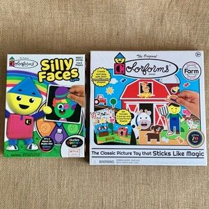 THE ORIGINAL COLORFORMS Silly Faces Game & Newly Added Farm Playset Preschool